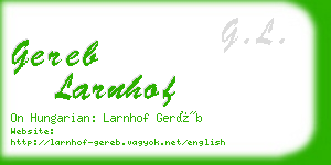 gereb larnhof business card